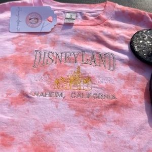 Disney pink shirt embroidered